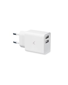 Carregador Paret 2 Ports USB 2.4 A Blanc