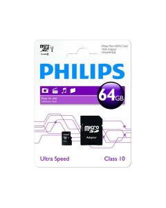 Memòria Micro SDHC Philips 64 GB Classe 10 més Adaptador
