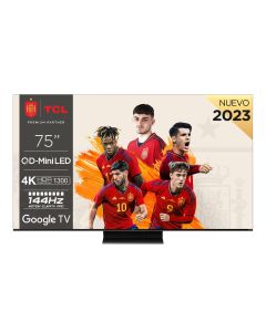 TV QLED 75" TCL 75C805 4k Ultra HD HDR Google TV Dolby Atmos