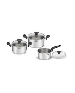 Set TEFAL E308S674 2 cassoles + 1 cassó + 3 tapes apte per a tots els focs amb 3 tapes