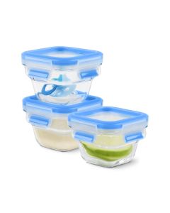 Set 3 Recipients Hermètics Cristall 0,18 Litres