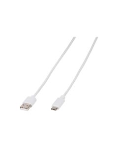 Cable Vivanco USB A - USB Tipus C 1M Blanc - 39452