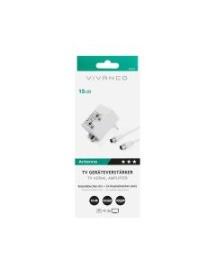Amplificador d&#39;antena Vivanco Coaxial Femella a dues preses Mascle