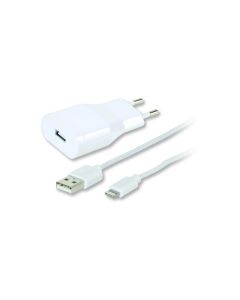 Carregador Paret 2.4A + Cable Lightning Vivanco 1,2 Metres Blanc