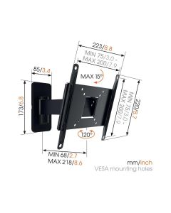 Suport Vogels MA2030C1 Fix 19&quot;-43&quot; VESA 200x200 Inclinable 1 Braç